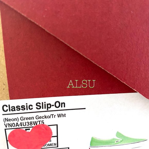 VANS Classic Slip-On Low Top Neon Green Women’s - Picture 9 of 9